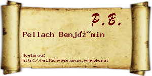 Pellach Benjámin névjegykártya